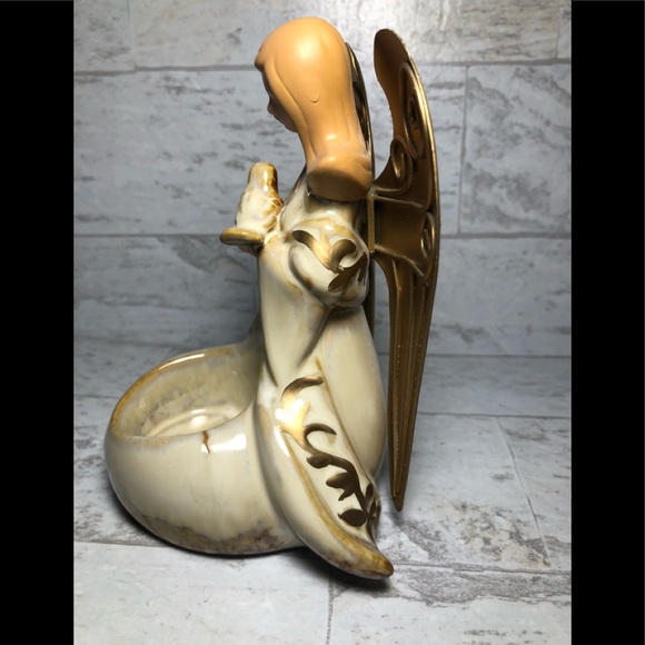 YANKEE CANDLE ANGEL TEA LIGHT/CANDLE HOLDER W/DOVE - Picture 4 of 7